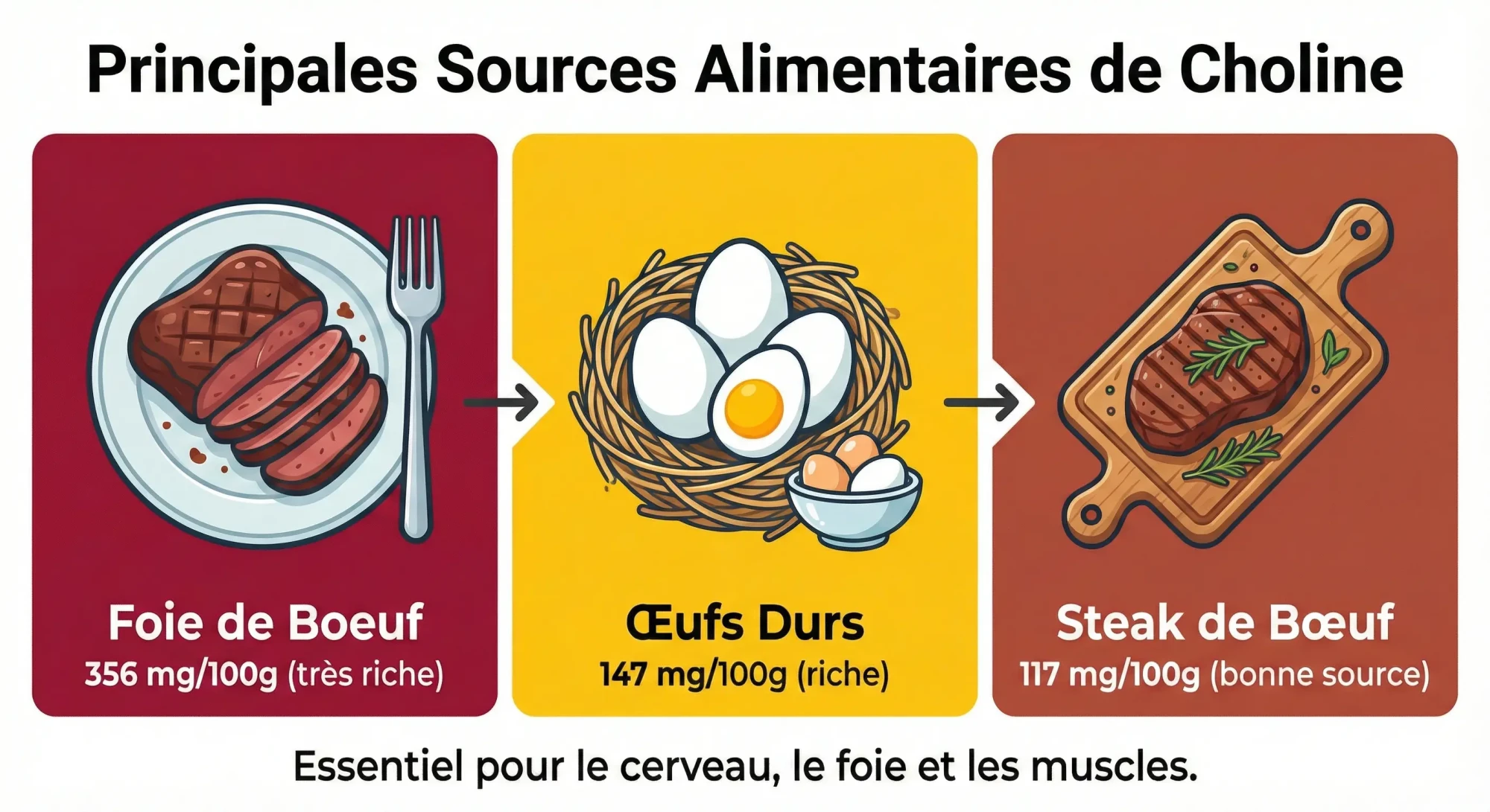 sources nutritionelles de choline